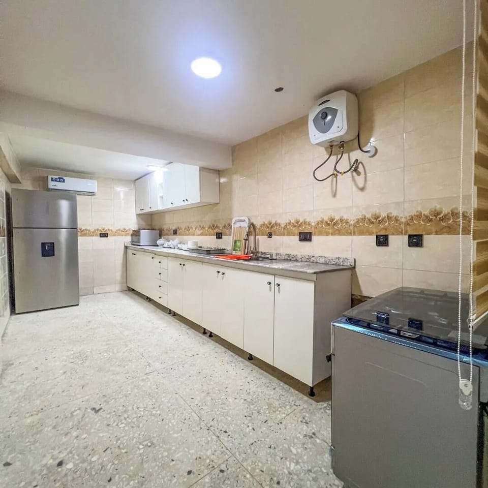Deluxe Apartment, Balcony, City View | Private kitchen | Fridge, microwave, oven, stovetop