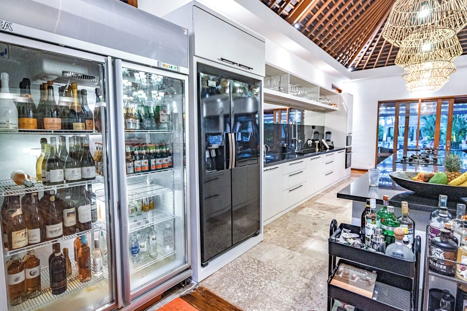 Luxury Villa, Patio, Pool View | Private kitchen | Electric kettle, highchair