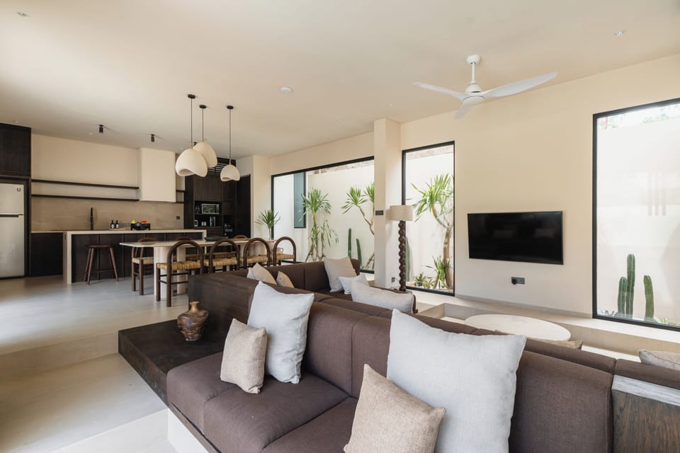 Deluxe Villa, 2 Bedrooms, Private Pool, Pool View | Living area | 32-inch Smart TV with digital channels