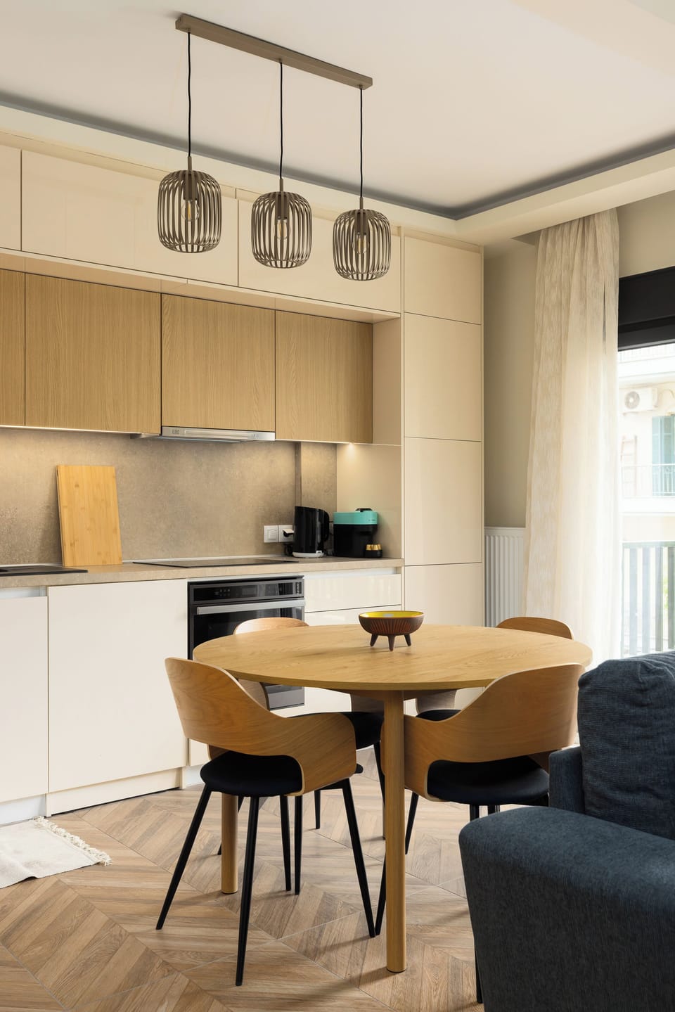 Apartment, 2 Bedrooms, Balcony, City View | Private kitchen | Espresso maker, electric kettle
