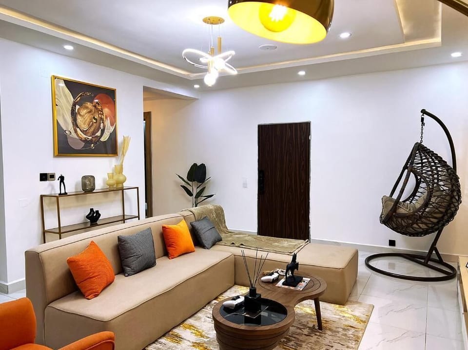 Deluxe Apartment, Balcony, City View | Living area