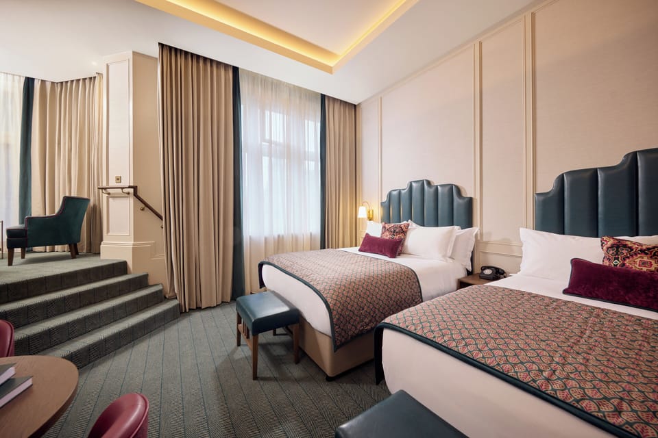 Premium bedding, pillowtop beds, in-room safe, desk