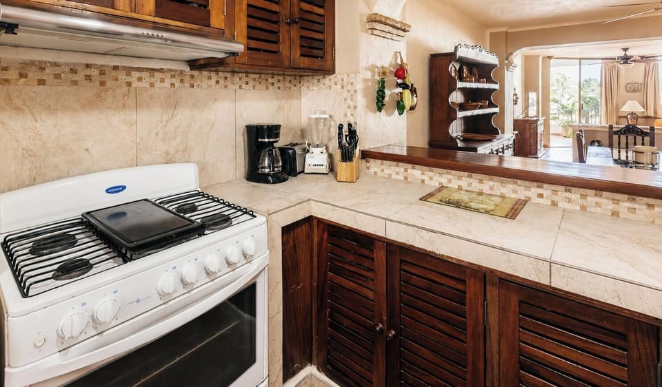 Condo, Multiple Beds, Pool Access, Ocean View (206-VistadelSol) | Private kitchen | Coffee/tea maker