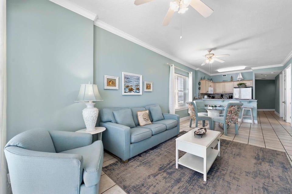 Condo, Multiple Beds (Island Royale 606) | Living area | DVD player