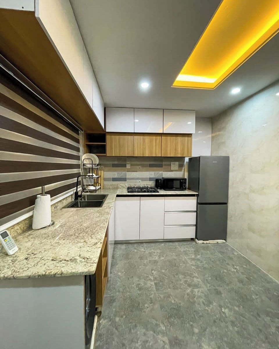 Comfort Apartment, Balcony, City View | Private kitchen | Fridge, microwave, oven, stovetop