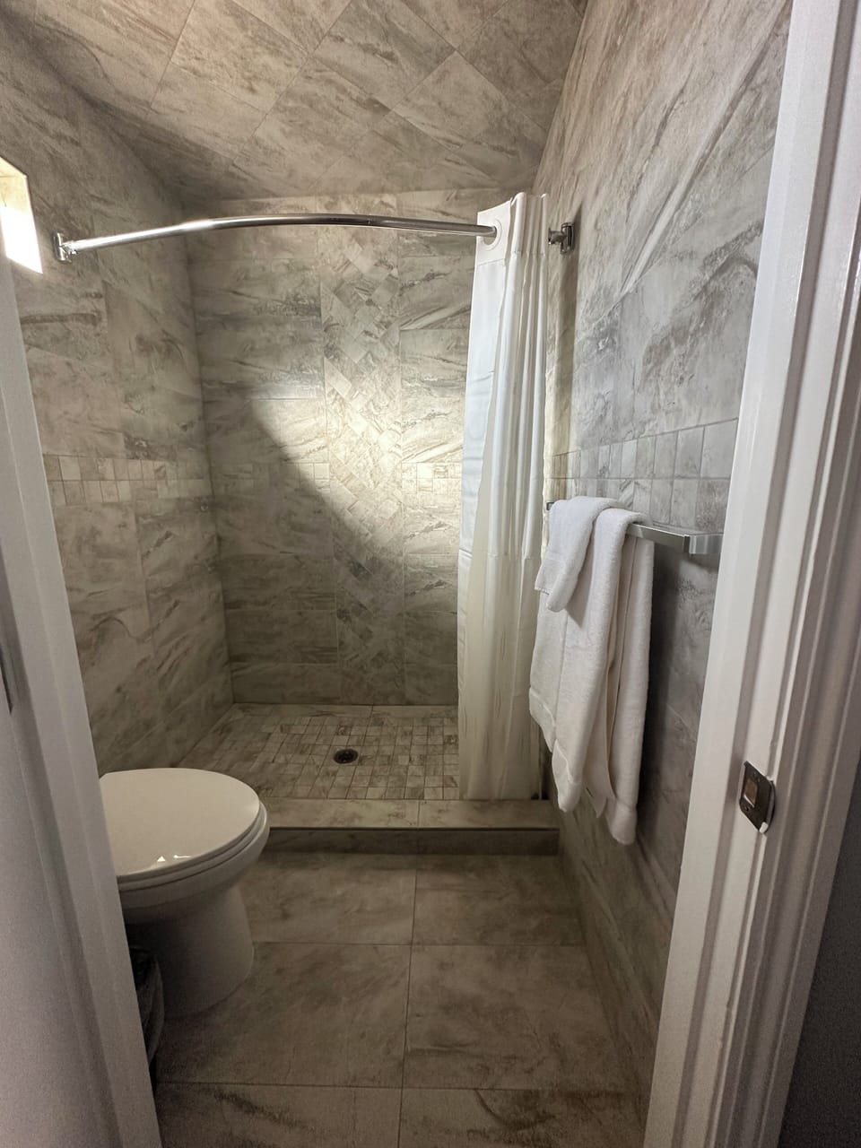 Double Room, 2 Queen Beds, Non Smoking | Bathroom | Shower, towels, soap, shampoo