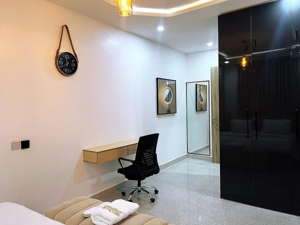 Family Apartment, Balcony, City View | Desk, laptop workspace, blackout drapes, soundproofing
