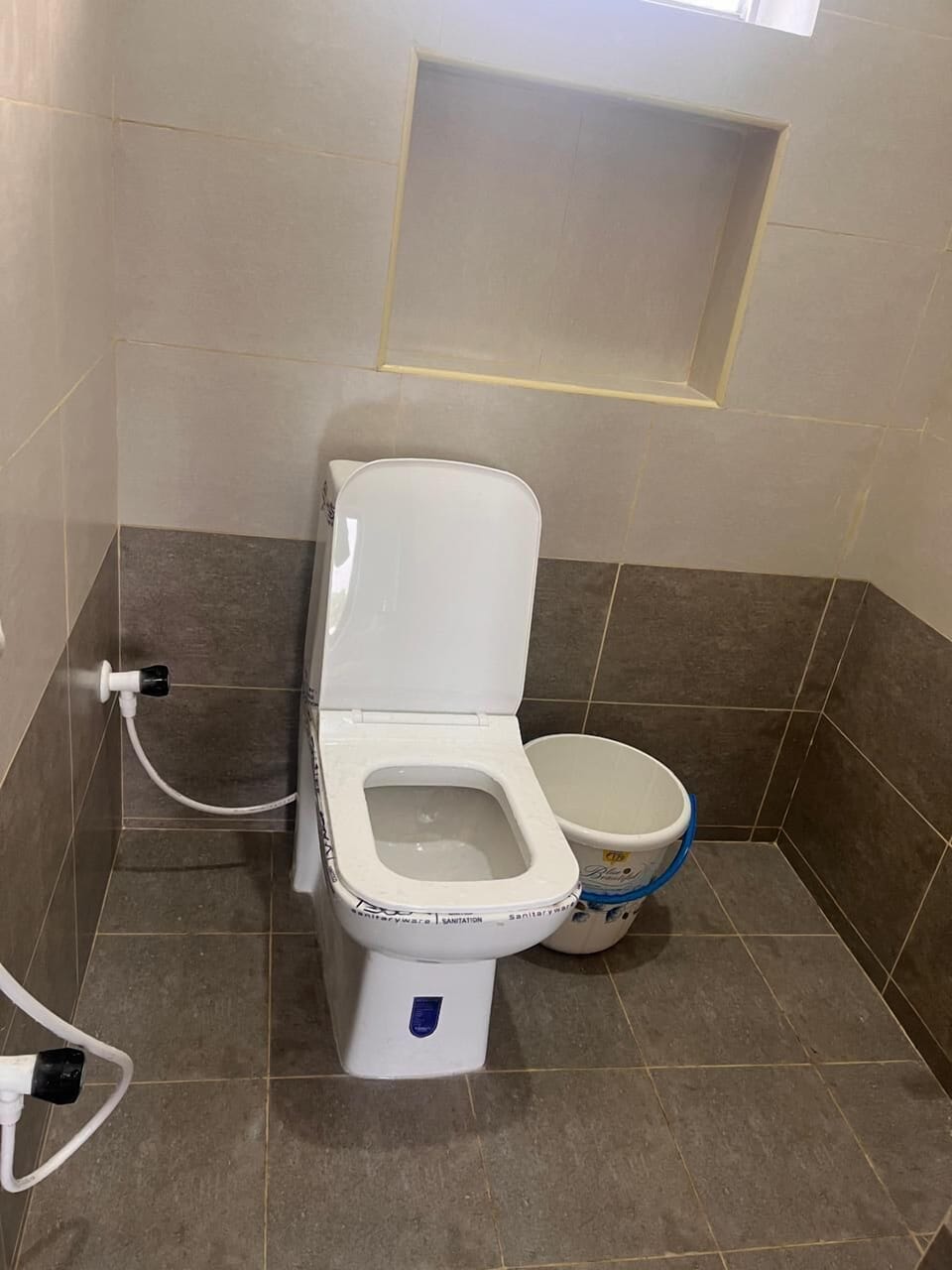 Shower, towels, soap, shampoo