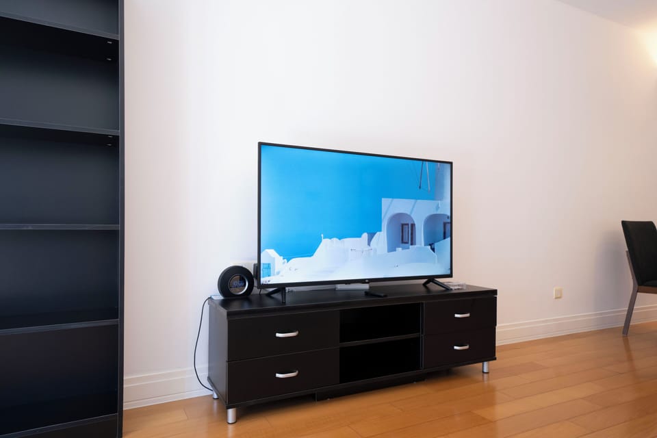 Superior Apartment, 1 Bedroom, Kitchen, City View | Living room | 55-inch Smart TV with cable channels
