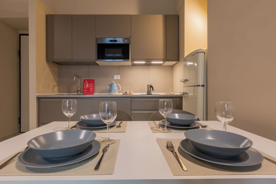 Apartment, 1 Double Bed with Sofa bed, Balcony | Private kitchen | Fridge, microwave, stovetop, dishwasher