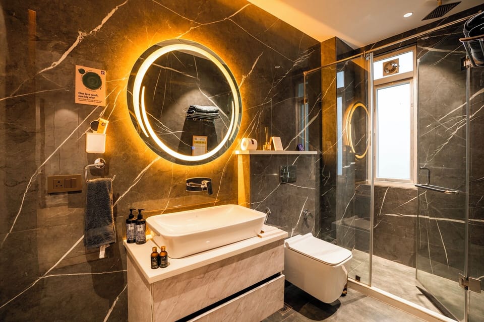 Free toiletries, hair dryer, slippers, bidet