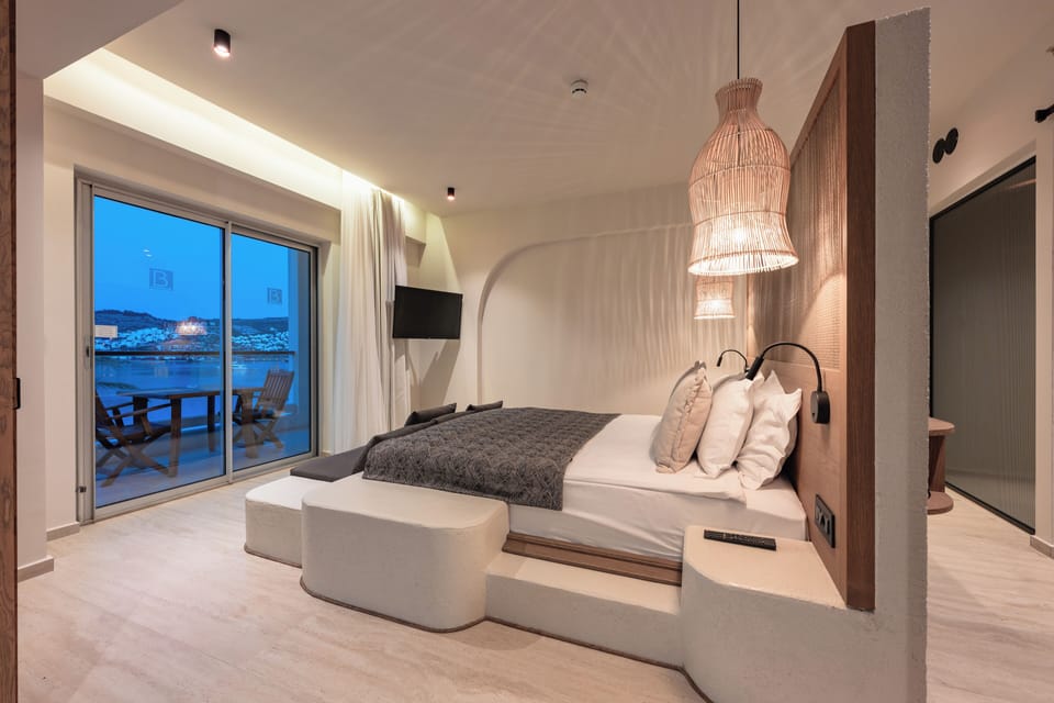 Premium Suite, Terrace, Sea View | Free minibar, in-room safe, desk, laptop workspace