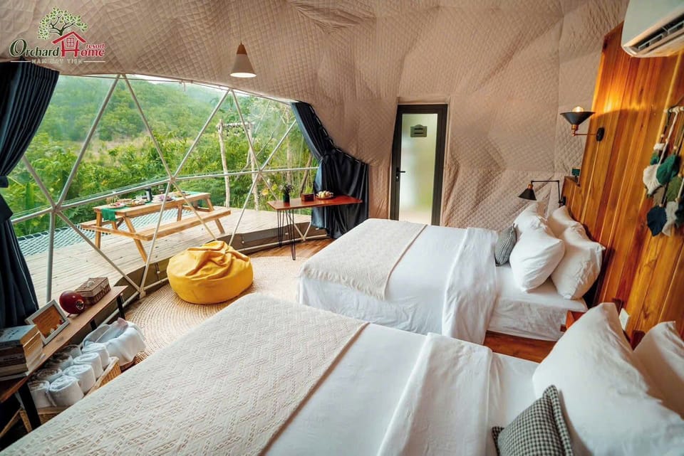 Deluxe Tent, Patio, River View | Desk, soundproofing, WiFi (free), individually decorated