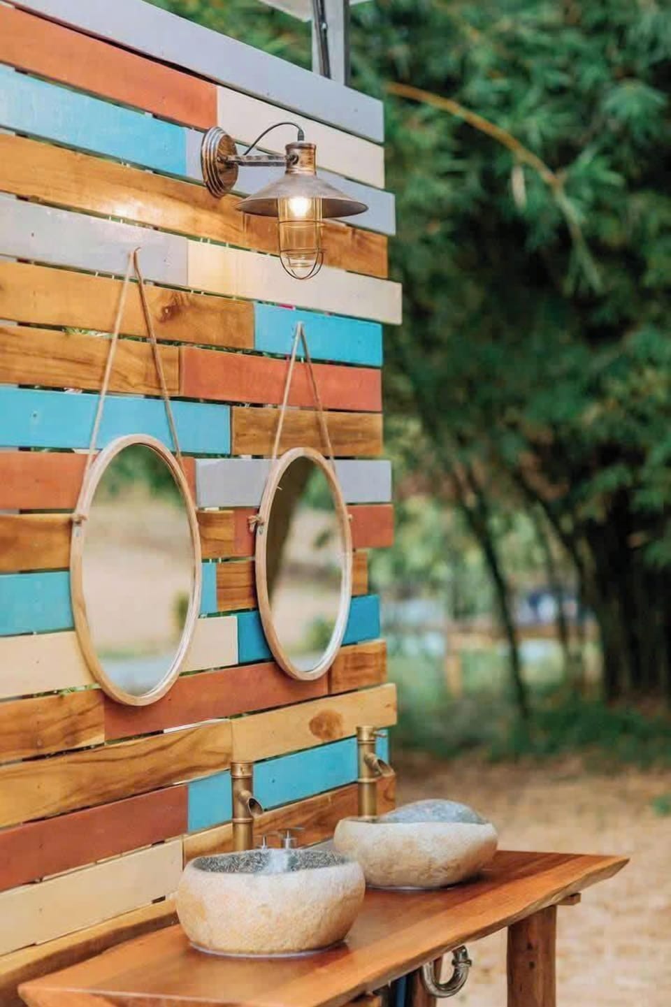 Deluxe Tent, Patio, River View | Bathroom | Shower, free toiletries, hair dryer, slippers