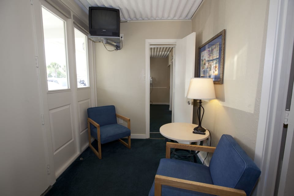 Traditional Room 2 Queen Beds Side Ocean View | Living area | TV