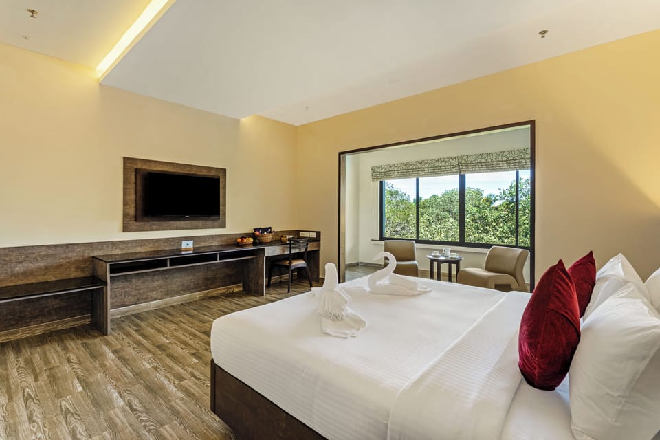Premium bedding, individually furnished, desk, laptop workspace
