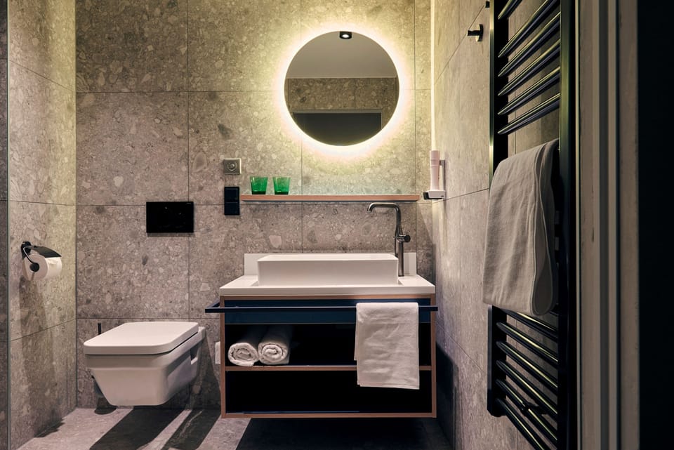 Free toiletries, hair dryer, bathrobes, slippers