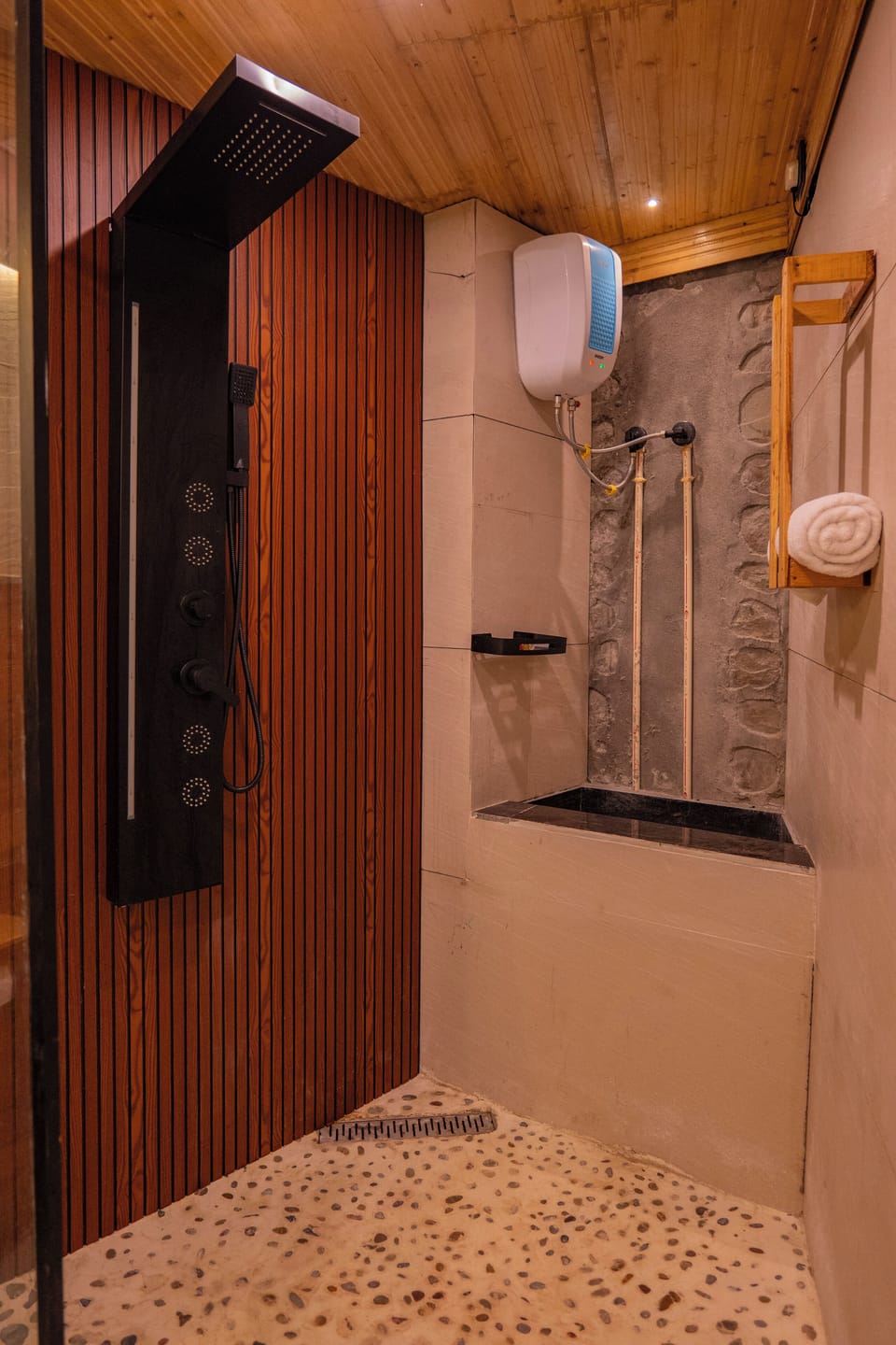 Family Villa, Private Pool | Bathroom | Shower, hair dryer, towels, soap