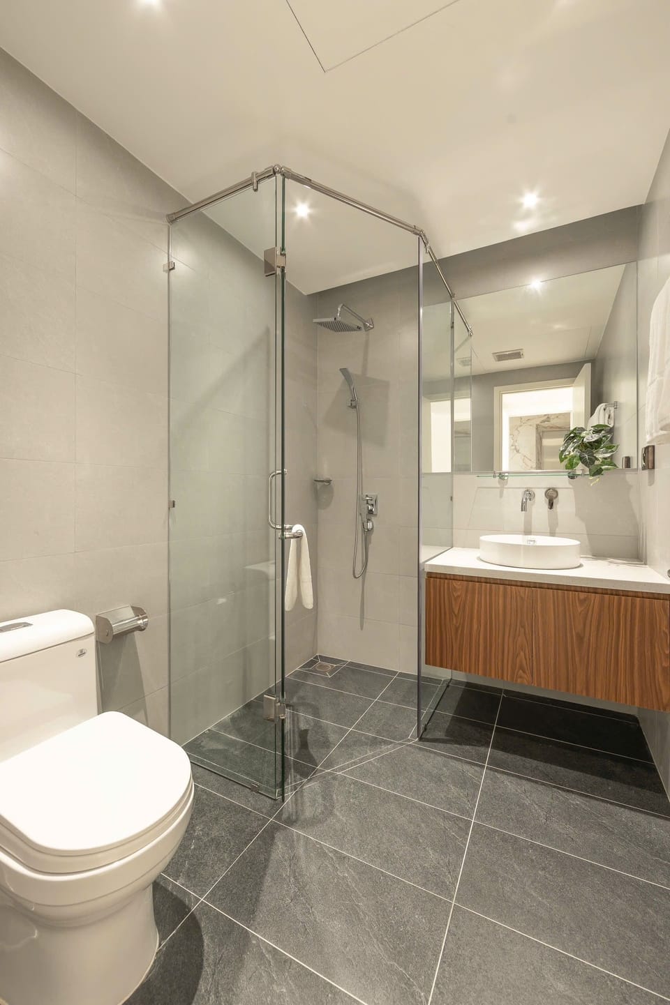 Deluxe Double Room, City View | Bathroom | Shower, free toiletries, hair dryer, bathrobes