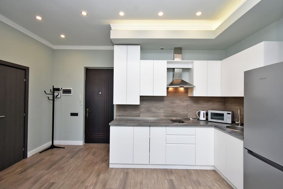 Classic Apartment, Balcony, City View | Private kitchen | Electric kettle