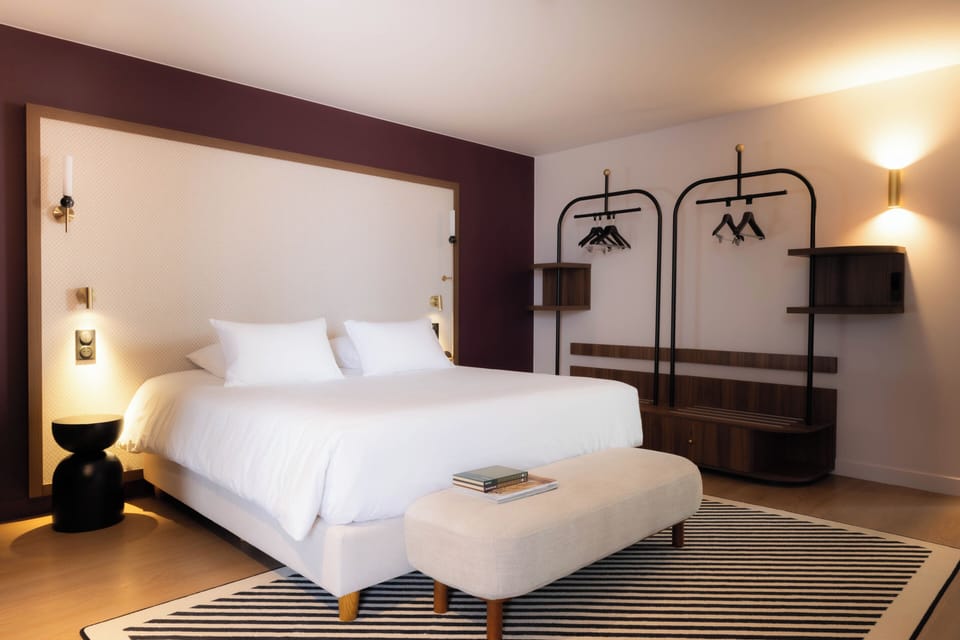 Exclusive Double Room | Premium bedding, laptop workspace, blackout drapes, iron/ironing board