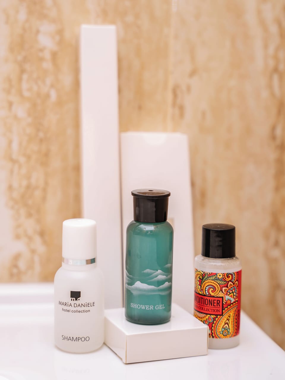 Free toiletries, hair dryer, slippers, towels