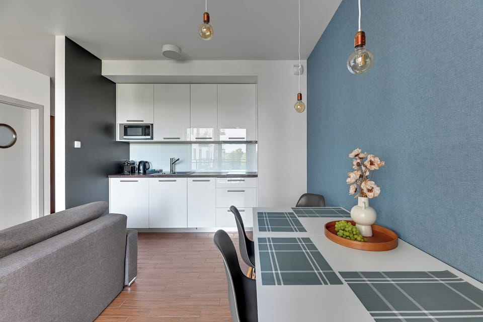 Deluxe Apartment, Balcony, River View | Private kitchenette | Mini-fridge, stovetop, dishwasher, coffee/tea maker