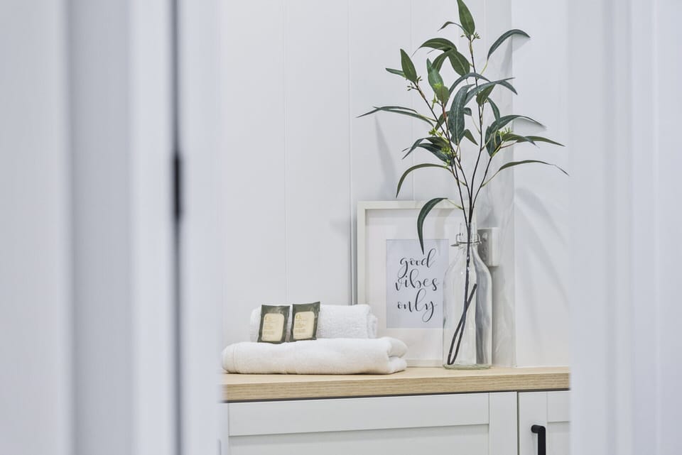 Apartment | Bathroom | Hair dryer, towels, soap, shampoo