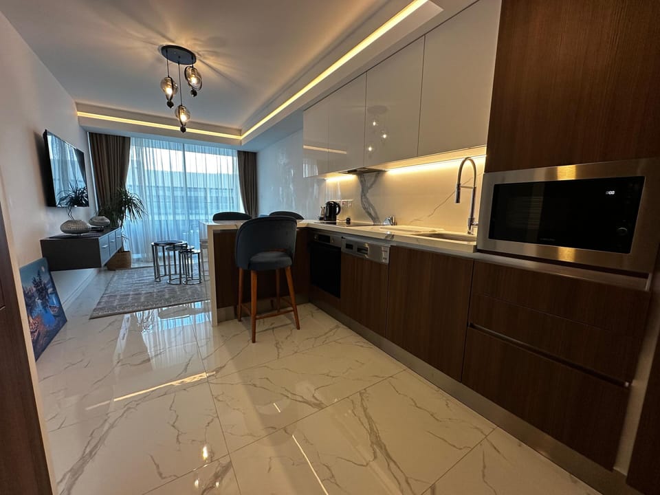 Apartment, Balcony, Garden View | Private kitchen