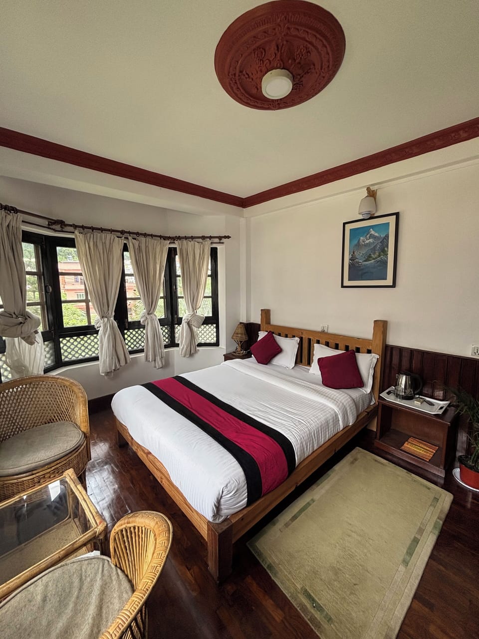 Deluxe Double Room, 1 King Bed, Hill View | Desk, laptop workspace, free WiFi