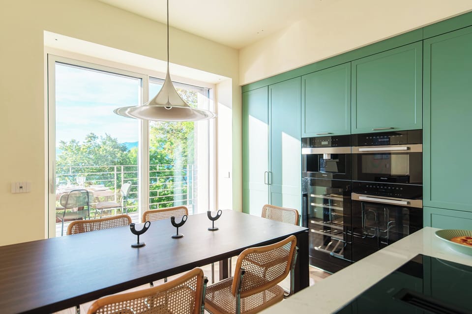 Villa, Lake View | Private kitchen | Full-size fridge, microwave, oven, stovetop