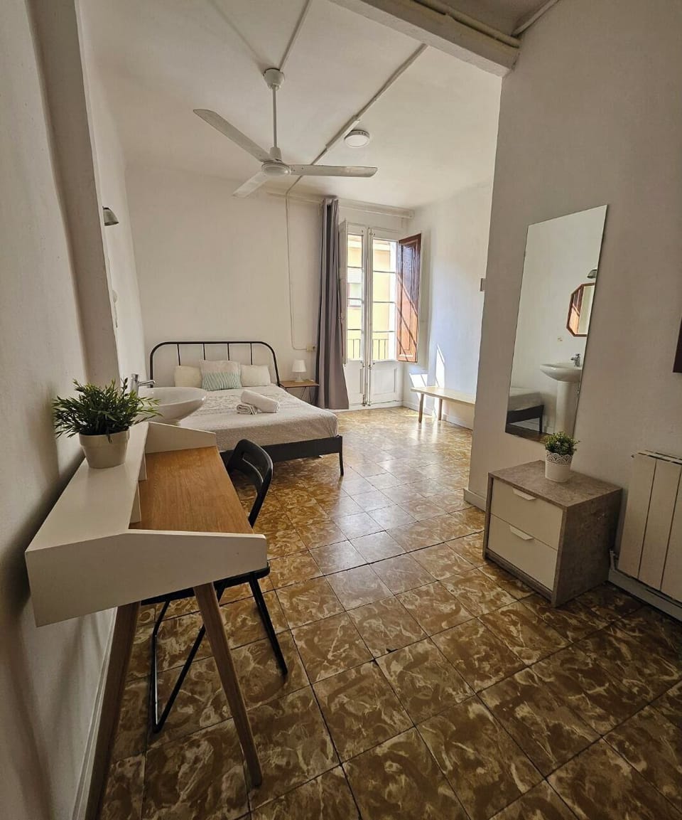 Standard Double Room, Balcony, City View | Iron/ironing board, free WiFi, bed sheets