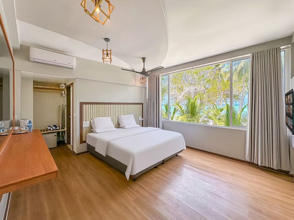 Romantic Twin Room, Ocean View | Premium bedding, individually decorated, individually furnished, desk
