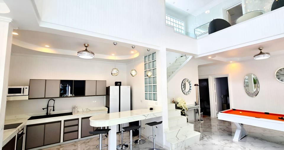 Luxury Villa, Private Pool | Private kitchen | Full-size fridge, microwave, oven, stovetop