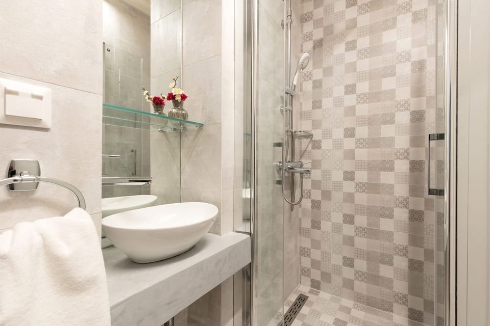 Apartment, 1 Queen Bed with Sofa bed | Bathroom | Shower, hair dryer, towels, toilet paper