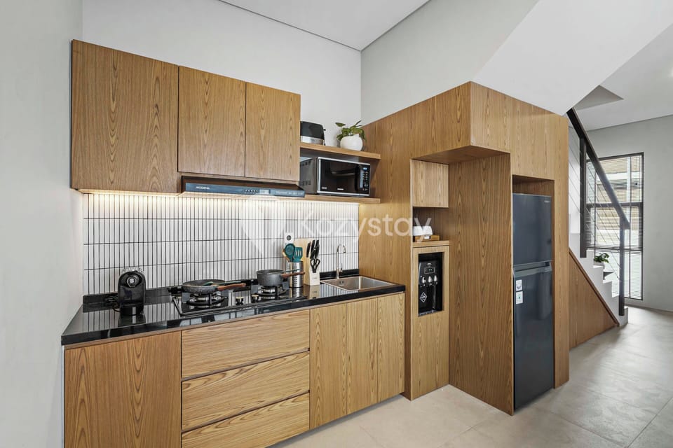 Villa, 3 Bedrooms, Balcony, Pool View | Private kitchen | Full-size fridge, microwave, stovetop, toaster