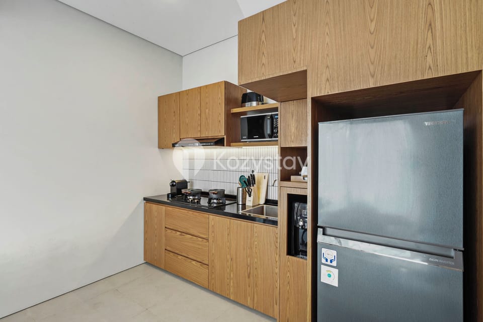 Villa, 3 Bedrooms, Balcony, Pool View | Private kitchen | Full-size fridge, microwave, stovetop, toaster