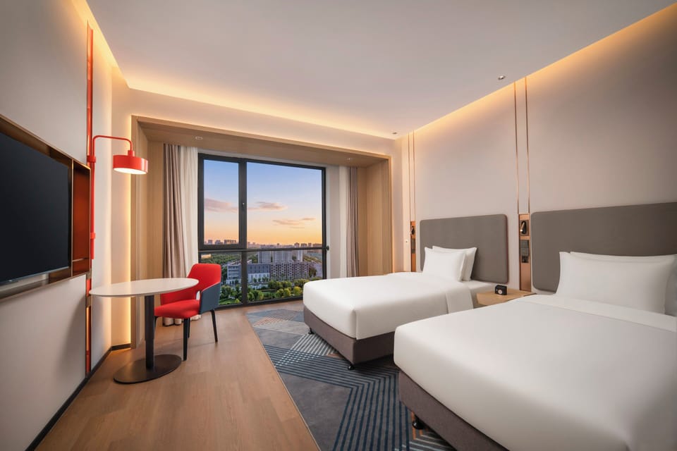 Standard Room, 2 Double Beds | Premium bedding, down comforters, memory foam beds, desk