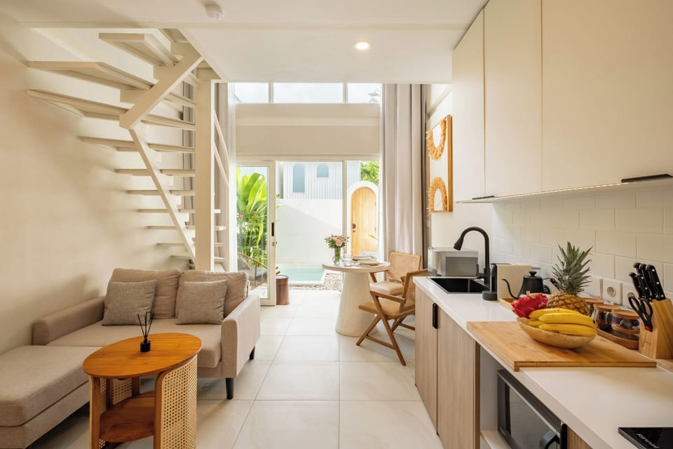 Villa, 1 Bedroom, Pool View | Living area | 43-inch Smart TV with digital channels