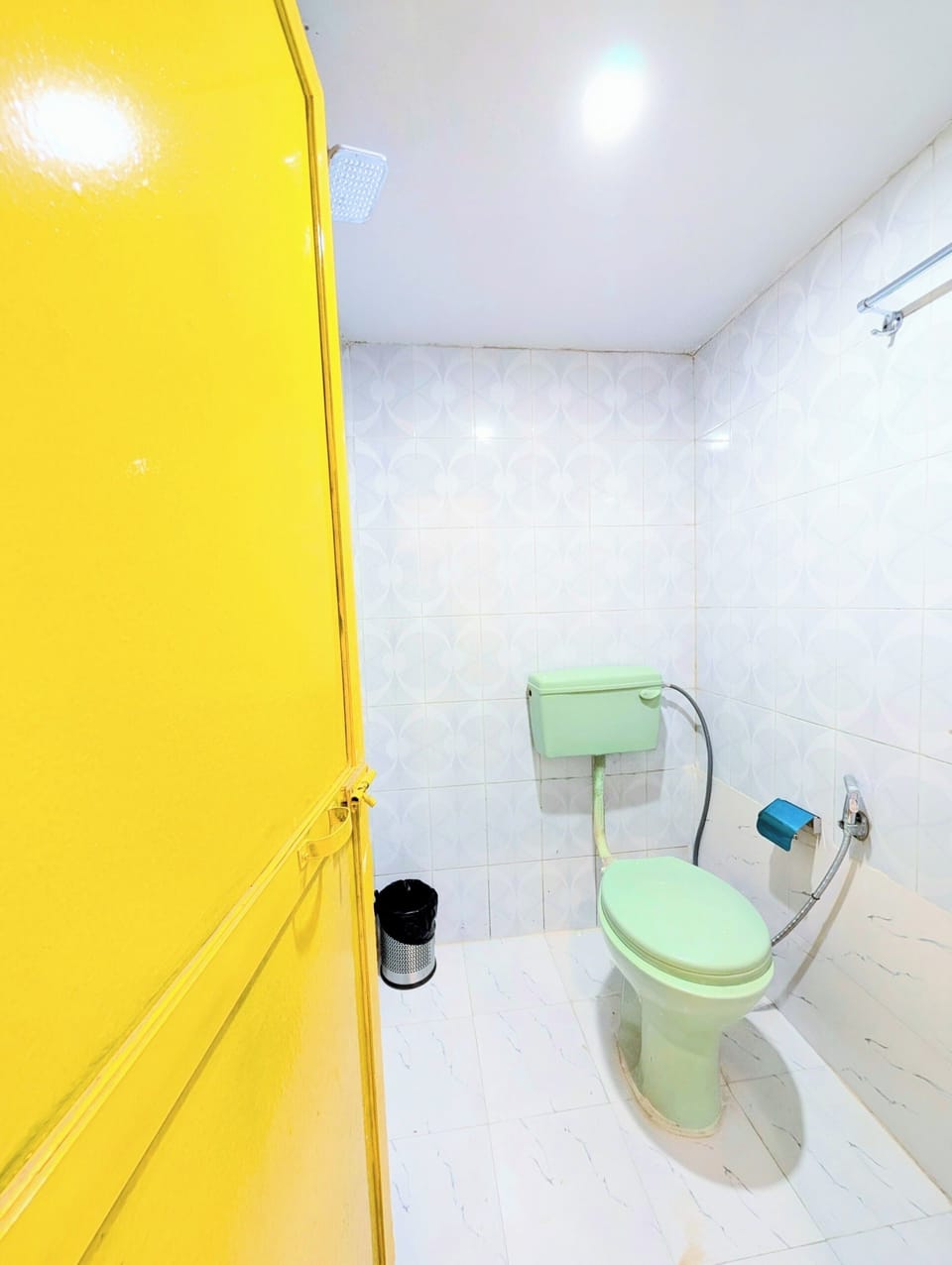 Shower, soap, toilet paper