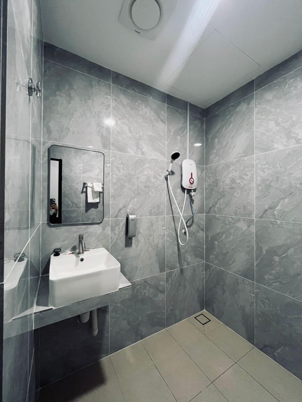 Hair dryer, bathrobes, slippers, soap