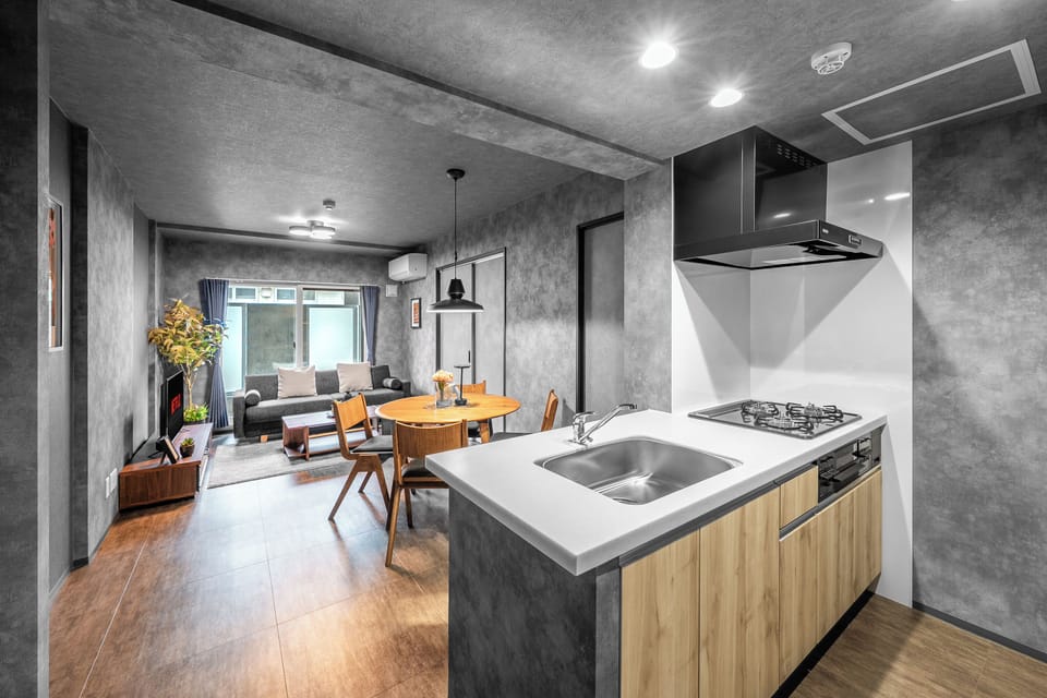 Fridge, microwave, stovetop, rice cooker