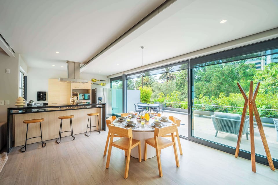 Luxury Apartment, 2 Bedrooms, Park View | Private kitchen | Full-size fridge, microwave, oven, stovetop