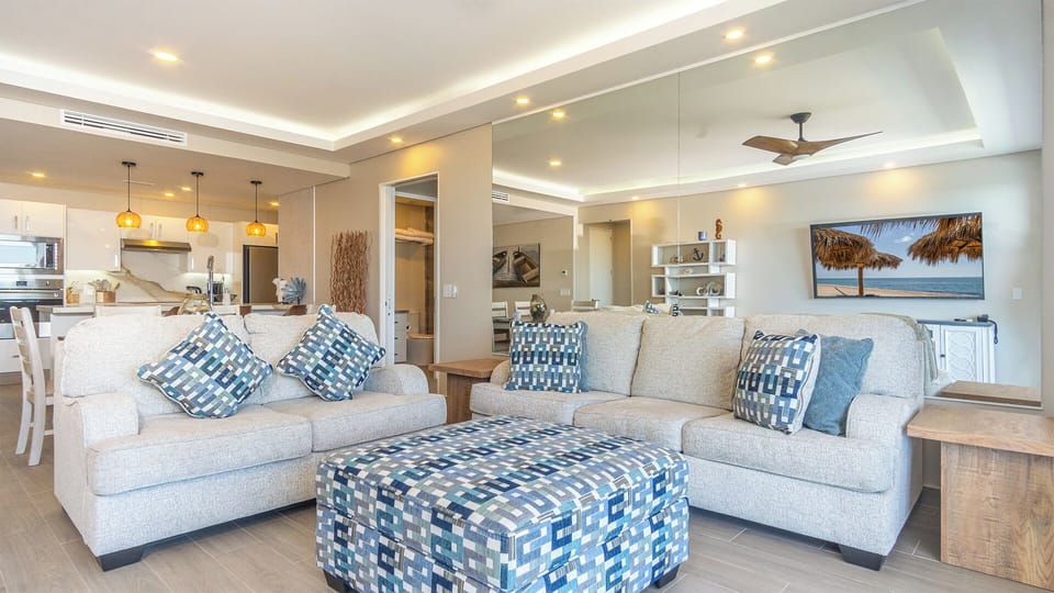 Condo, Multiple Beds, Balcony, Ocean View (Encantame Towers Viento 1404) | Living area | 42-inch flat-screen TV with digital channels
