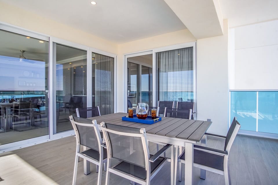Condo, Multiple Beds, Balcony, Ocean View (Encantame Towers Verano 201) | Outdoor dining