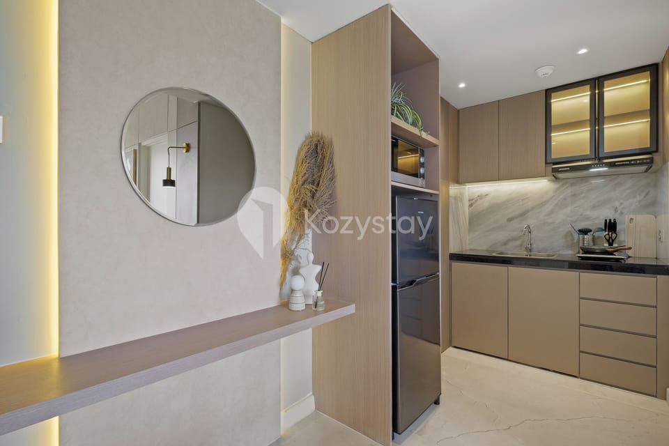 Apartment, 2 Bedrooms, City View | Private kitchen | Full-size fridge, microwave, stovetop, rice cooker