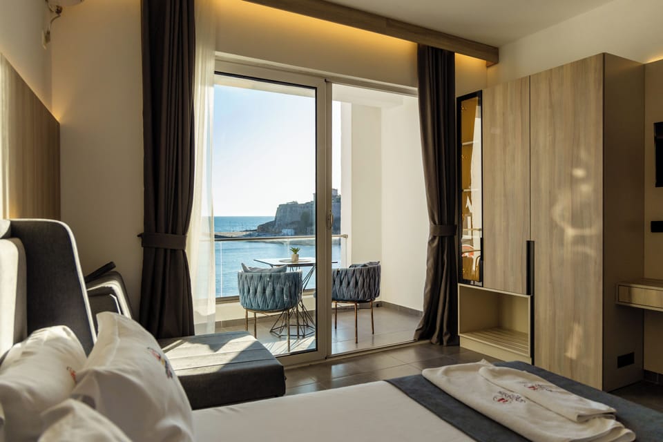 Superior Double Room, Balcony, Sea View | Terrace/patio