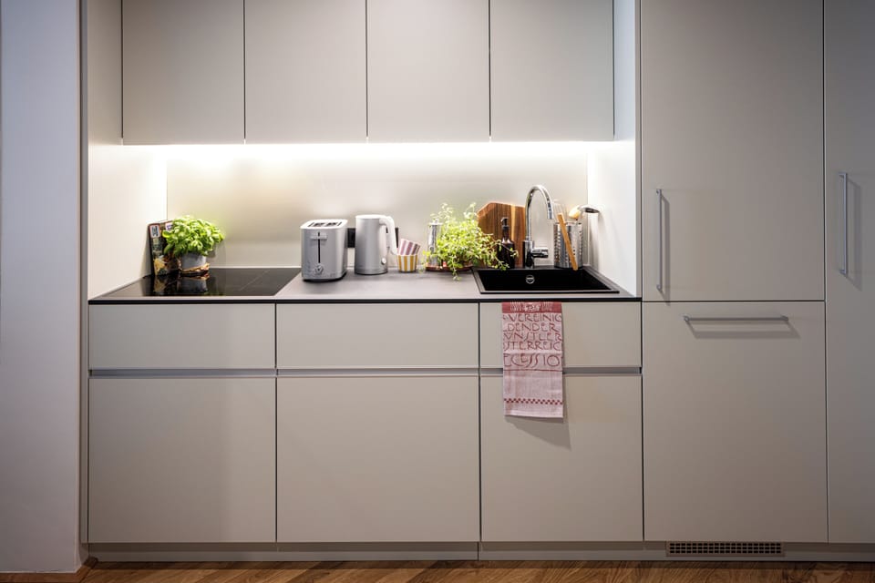 Premium Studio Suite, Non Smoking | Private kitchen | Fridge, microwave, stovetop, dishwasher