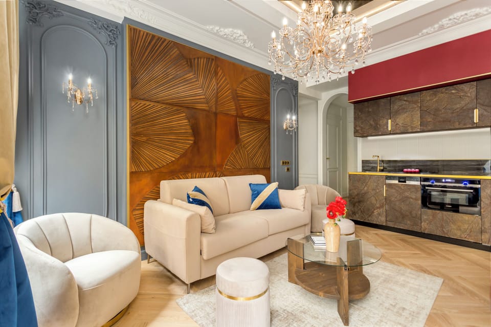 Apartment | Living area | 43-inch Smart TV with cable channels, Netflix, streaming services