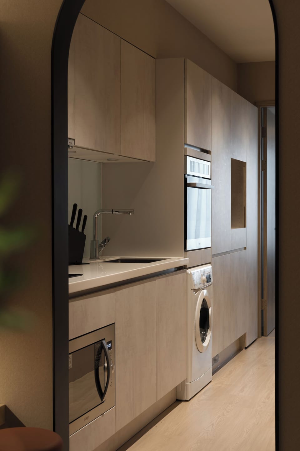 Apartment | Private kitchen | Fridge, microwave, oven, stovetop